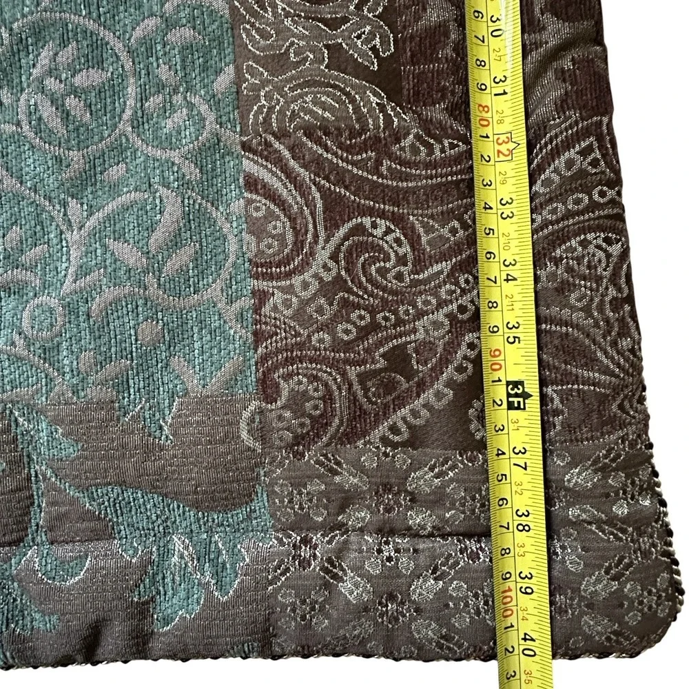 Croscill Home Galleria Quilt Shams 40x25 in California King Brown‎ Teal Set of 2